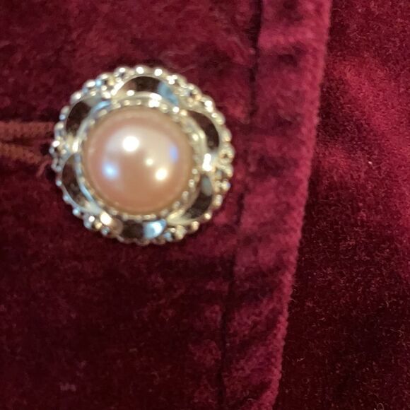 RedHotJean velvet jacket dark raspberry blazer - Picture 4 of 16